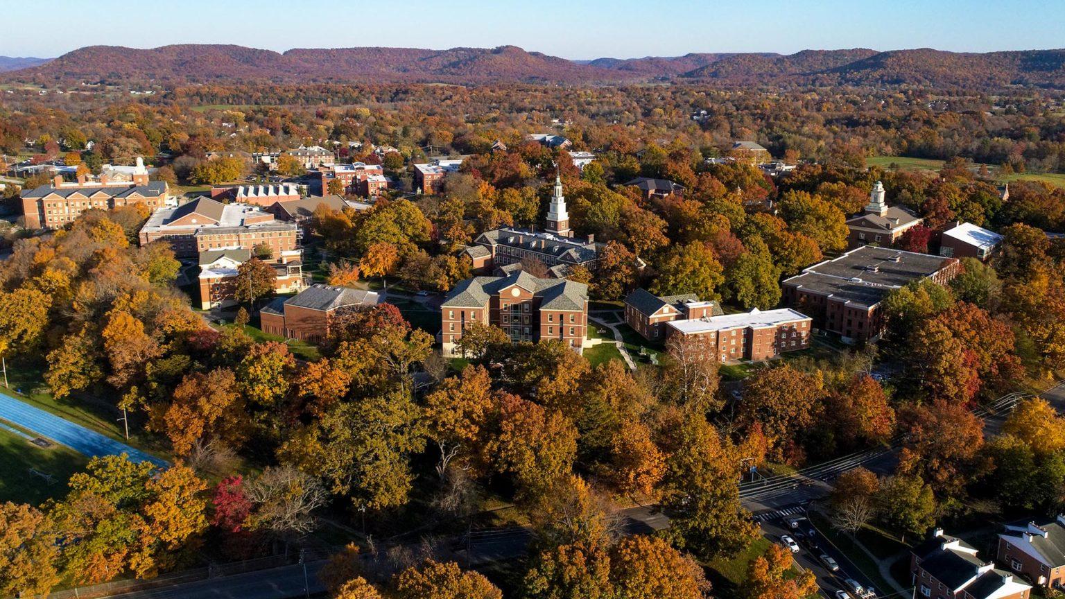 Berea College campus in the fall